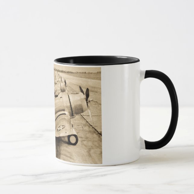 Seversky P-35 Vintage WWII Kämpfer-Flugzeuge Tasse (Rechts)