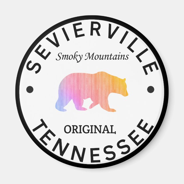 Sevierville Tennessee Große Smoky-Berge Magnet (Vorne)