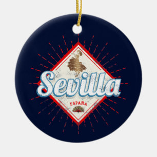 Sevilla Andalusien Spanien Retro Flamenco Vintag Keramik Ornament