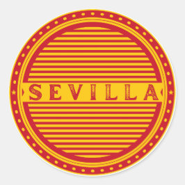 Sevilla City Pride Emblem – Spanish Identity Runder Aufkleber
