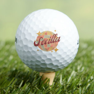 Sevilla City Spain España Golf Golf Retro Golfball