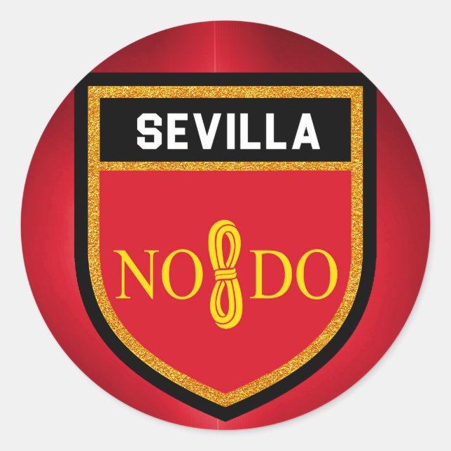 Sevilla Flag Runder Aufkleber (Vorderseite)