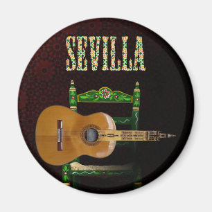 SEVILLA. Flämische Gitarre mit Giralda von Magnet