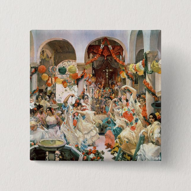 Sevilla (Öl auf Leinwand) Button (Vorderseite)