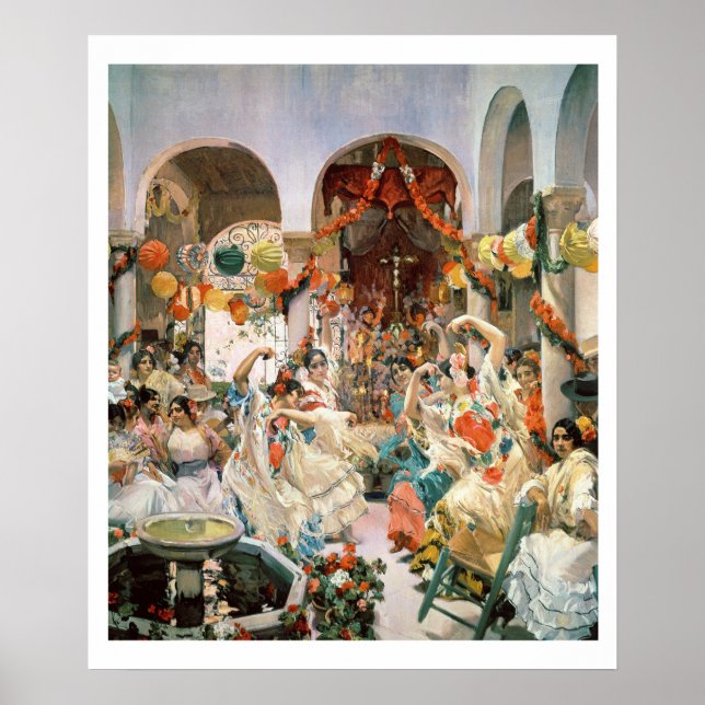 Sevilla (Öl auf Leinwand) Poster (Vorne)