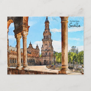 Sevilla Plaza de Espana Postcard Postkarte