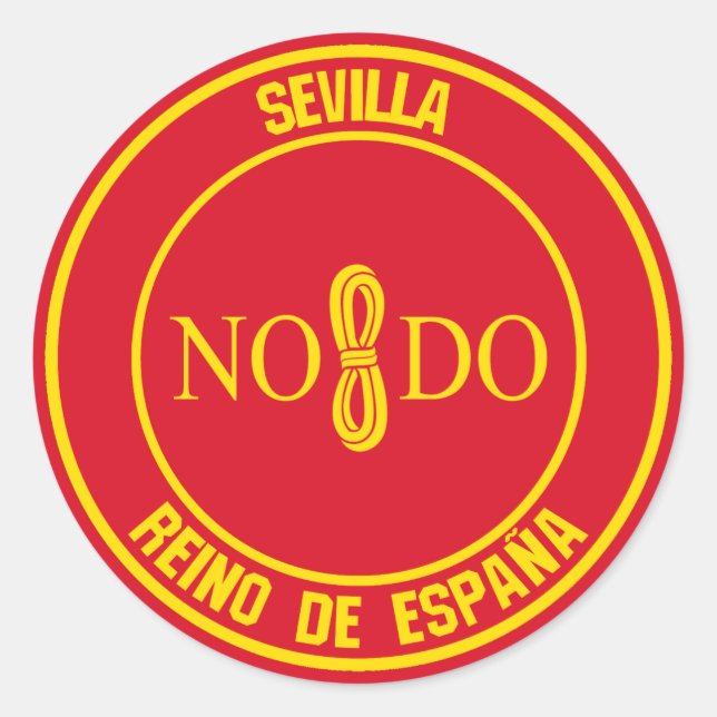 Sevilla Round Emblem Runder Aufkleber (Vorderseite)