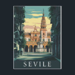 Sevilla Spain Reisen Retro Postkarte<br><div class="desc">Sevilla Spain Reisen Retro</div>