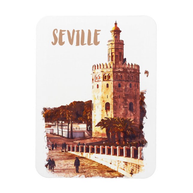 Sevilla Spanien Andalusien Reisen Magnet (Vertikal)