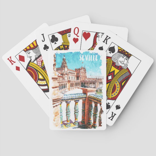 Sevilla Spanien Architektur Spielkarten (Rückseite)