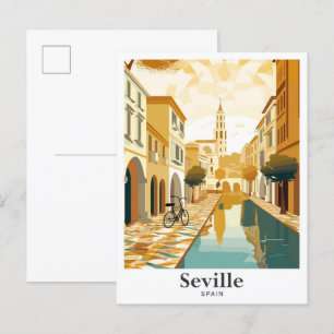 Sevilla Spanien Art Vintage Postkarte