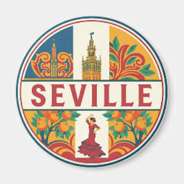 Sevilla Spanien Plaza de Espana Magnet
