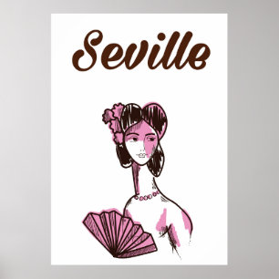 Sevilla Spanien Reiseplakat Poster