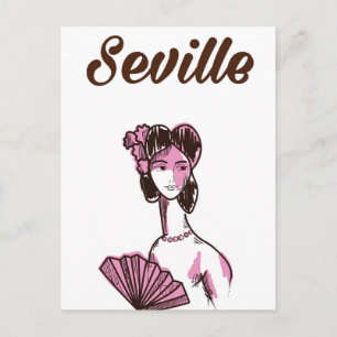 Sevilla Spanien Reiseplakat Postkarte