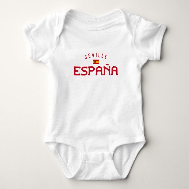 Sevilla Spanien (Spanien) Baby Strampler (Vorderseite)