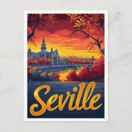 Sevilla Spanien - Vintage Kunstreise Postkarte