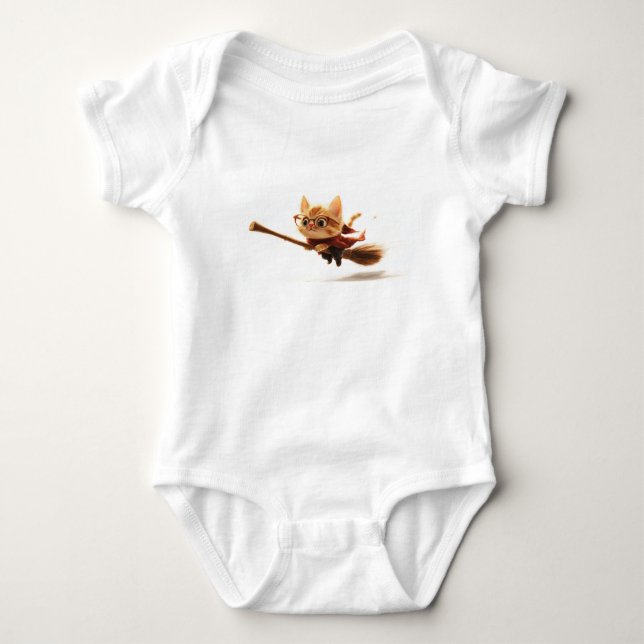Sevimli Uçan Kedicik Baby Strampler (Vorderseite)