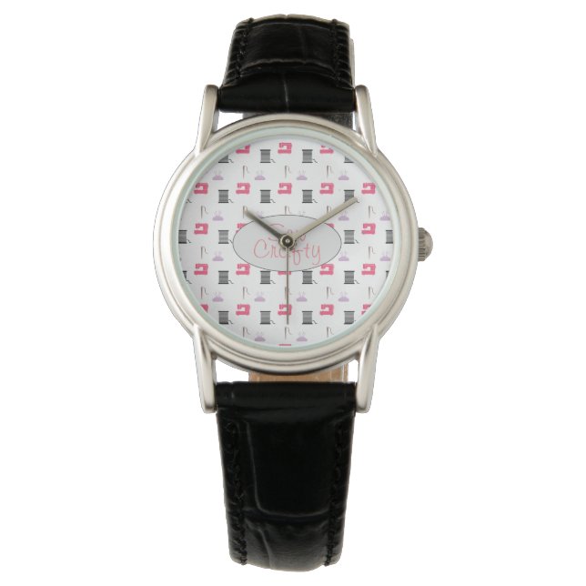 Sew Crafty Watch Armbanduhr (Vorderseite)