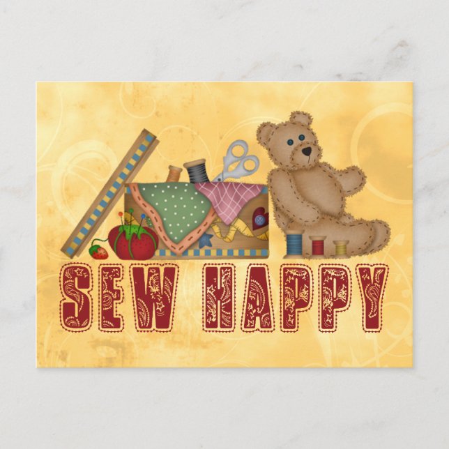 Sew Happy Postkarte (Vorderseite)