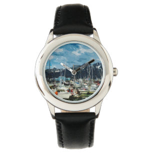 Seward Alaska Habor Abstrakt Impressionismus Armbanduhr