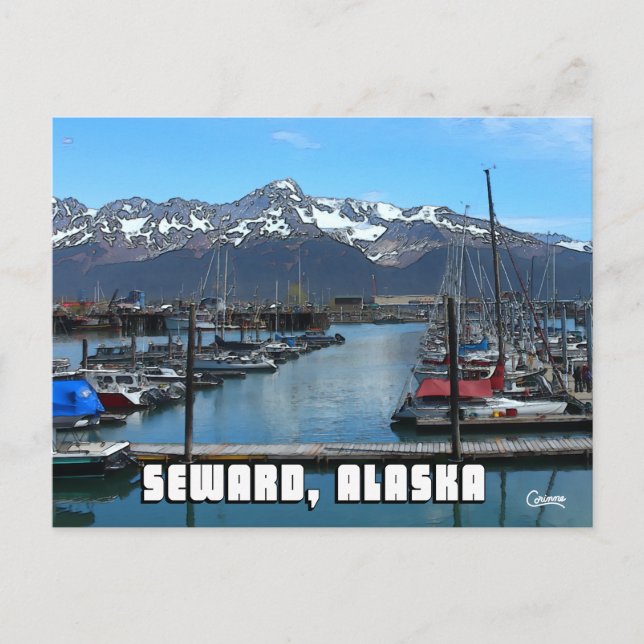 Seward Boat Harbour 2 - Postkarte (Vorderseite)