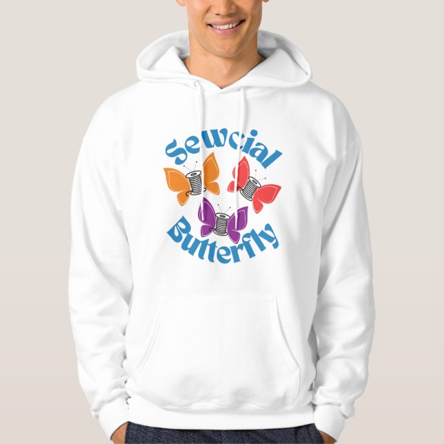 Sewcial Butterfly Hooded Sweatshirt (Vorderseite)