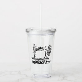Sewciopath Antique Sewing Machine Fun Acryltrinkbecher