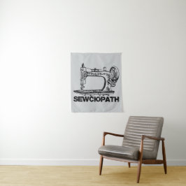 Sewciopath Antique Sewing Machine Fun Wandteppich