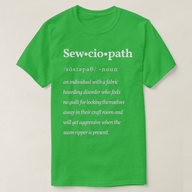 Sewciopath - White T-Shirt (Design vorne)