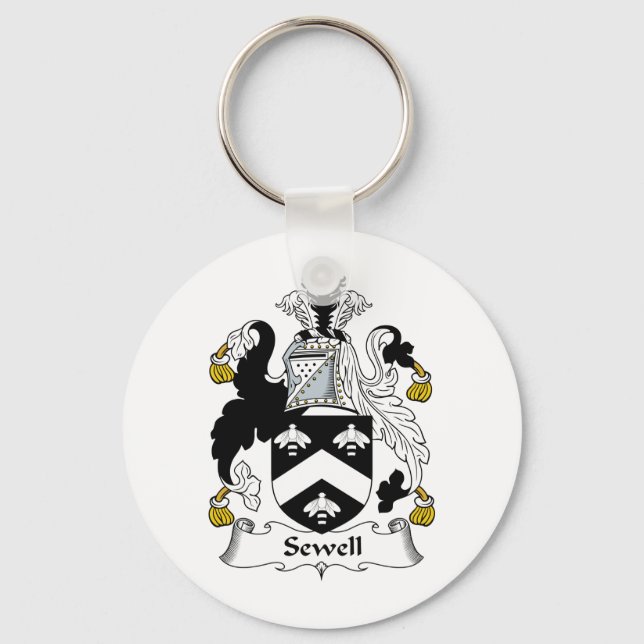 Sewell Familienwappen Schlüsselanhänger (Vorderseite)