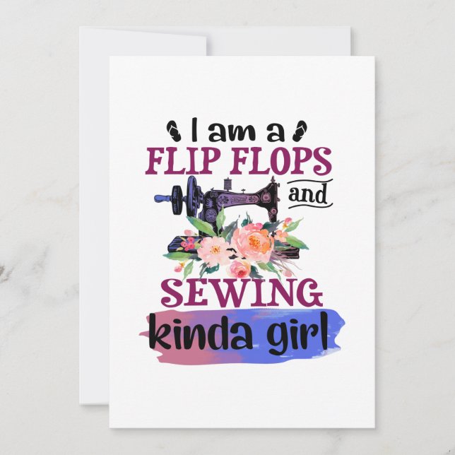 Sewing Gift I Am Einladung (Vorderseite)