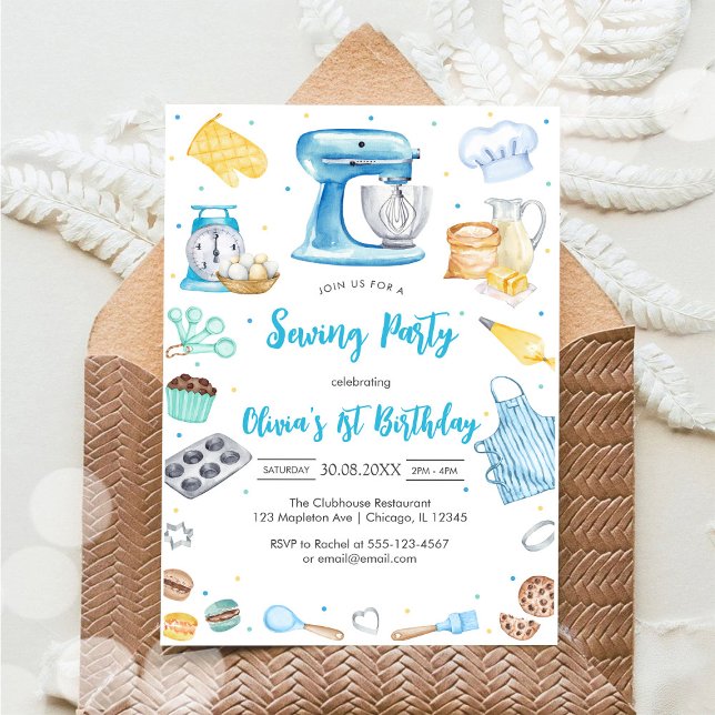 Sewing Party Birthday Invitation Einladung (Von Creator hochgeladen)