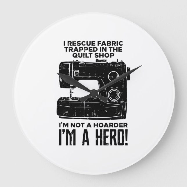 Sewing Sewing Machine Große Wanduhr (Vorderseite)