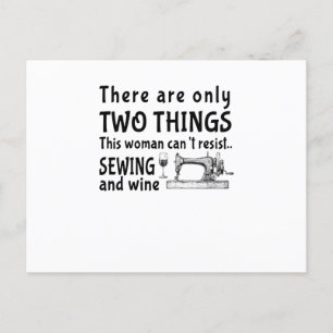 Sewing There Are Only Two Thing Feiertagspostkarte