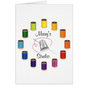 Sewing Thimble, Needle and Threads