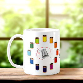 Sewing Thimble, Needle and Threads Kaffeetasse