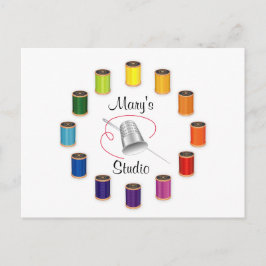 Sewing Thimble, Needle and Threads Postkarte