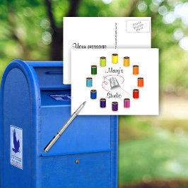 Sewing Thimble, Needle and Threads Postkarte
