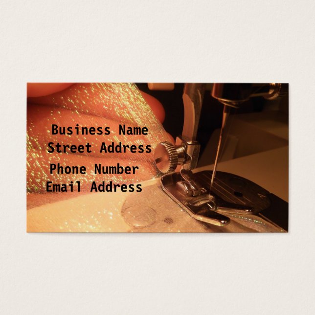 Sewing With Care Business Card (Devant)