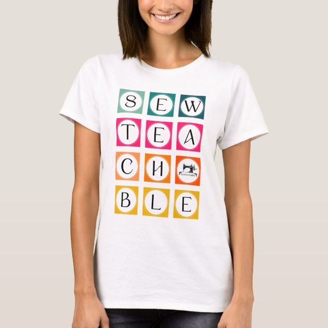 Sewteachable Colorful Squares T-Shirt (Vorderseite)