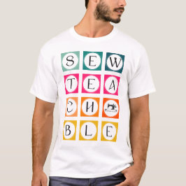 Sewteachable Farbige Quadrate T-Shirt