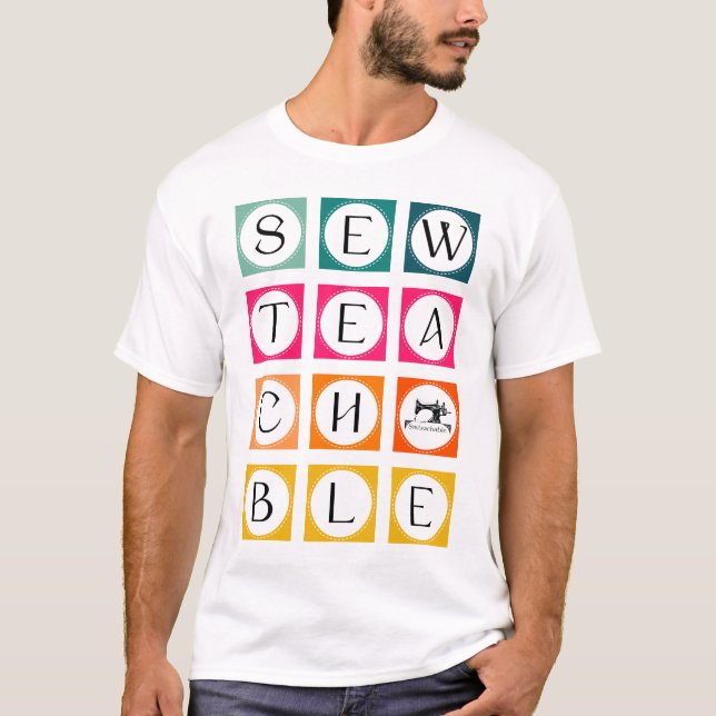Sewteachable Farbige Quadrate T-Shirt (Vorderseite)