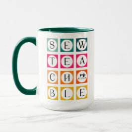 Sewteachable Farbige Quadrate Tasse