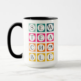 Sewteachable Farbige Quadrate Tasse