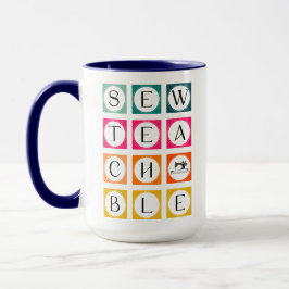 Sewteachable Farbige Quadrate Tasse