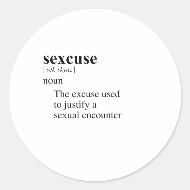 SEXKURS RUNDER AUFKLEBER (Vorderseite)