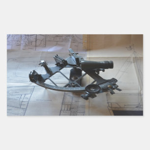 Sextant für die Himmelfahrt Rechteckiger Aufkleber