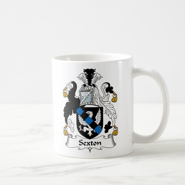 Sexton-Familienwappen Kaffeetasse (Rechts)