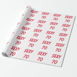 Sexy 70. Siebzigster Geburtstag Geschenkpapier