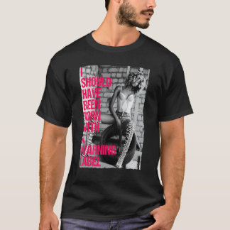 Sexy African American Girl on Car Tire Mecha T-Shirt